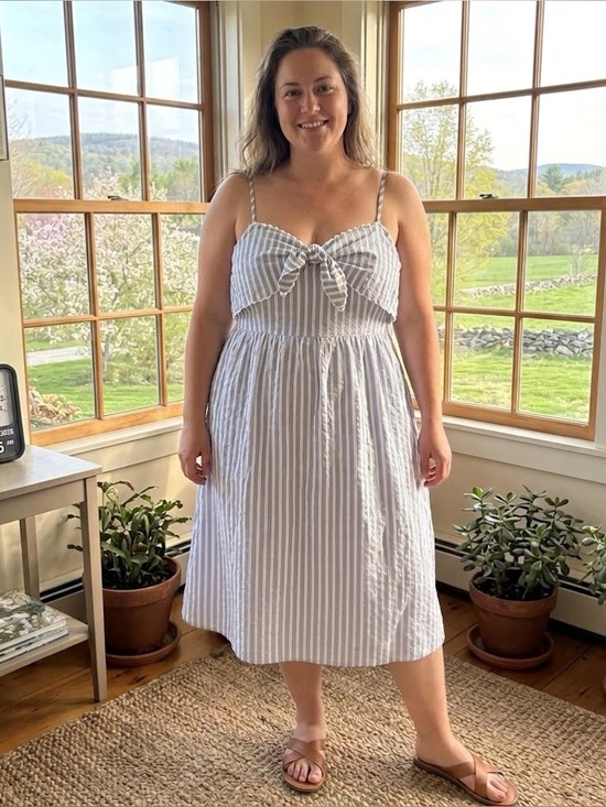 Old Navy Dresses & Skirts - NWT Old Navy Striped Midi Dress with Bow